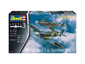 Немецкий истребитель Мессершмитт Bf-109G-10 и Британский истребитель Spitfire Mk.V-фото1
