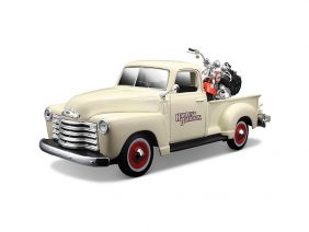 Автомобиль Chevrolet 3100 Пикап (1950) с мотоциклом-фото1