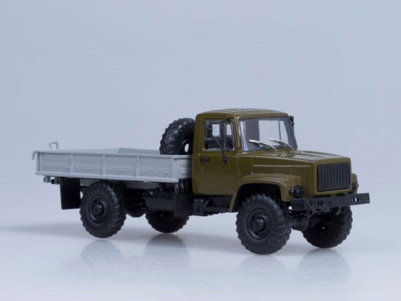 Грузовик ГАЗ-3308 4х4 (двигатель ЗМЗ-513) бортовой (хаки) (светомаскировка на фарах)-фото8
