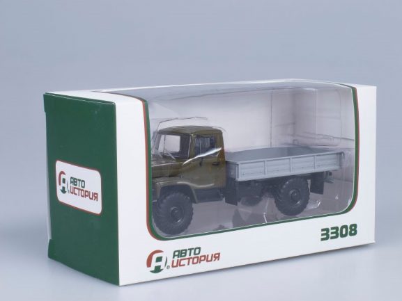 Грузовик ГАЗ-3308 4х4 (двигатель ЗМЗ-513) бортовой (хаки) (светомаскировка на фарах)-фото11