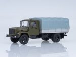 Грузовик ГАЗ-3309 бортовой с тентом (хаки/серый)-фото1