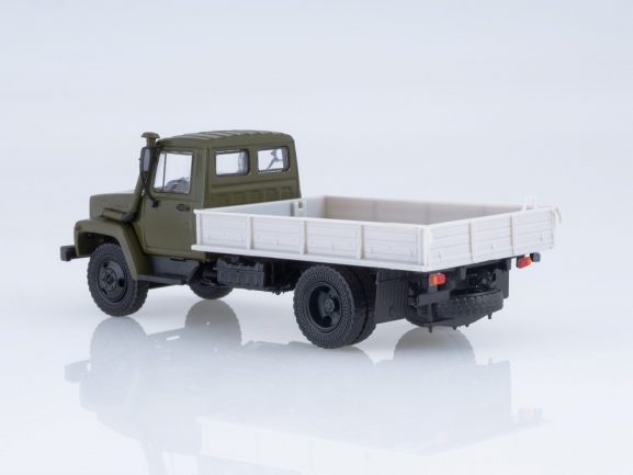 Грузовик ГАЗ-3309 бортовой с тентом (хаки/серый)-фото7