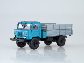 Грузовик ГАЗ-66 бортовой (голубой/серый)-фото1