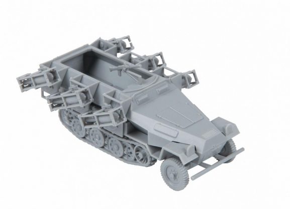 Немецкий бронетранспортер SD.KFZ. 251/1 AUSF.B Ханомаг с пусковыми установками (1:100)-фото2