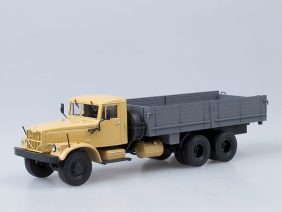 Грузовик КрАЗ-257Б1 бортовой (бежевый/серый)-фото1