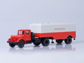 Седельный тягач МАЗ-200В с полуприцепом МАЗ-5217 (красный/серый)-фото1
