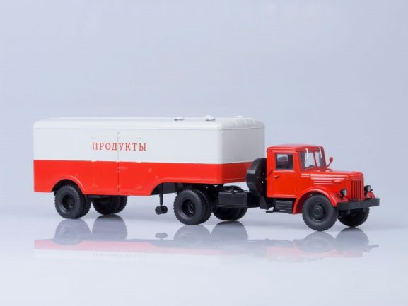 Седельный тягач МАЗ-200В с полуприцепом МАЗ-5217 (красный/серый)-фото3