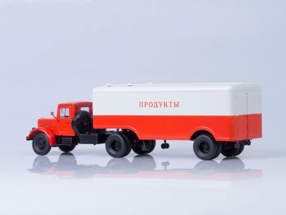 Седельный тягач МАЗ-200В с полуприцепом МАЗ-5217 (красный/серый)-фото2