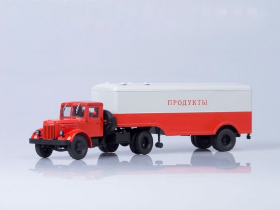 Седельный тягач МАЗ-200В с полуприцепом МАЗ-5217 (красный/серый)-фото5