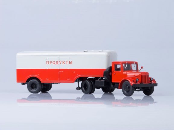 Седельный тягач МАЗ-200В с полуприцепом МАЗ-5217 (красный/серый)-фото7
