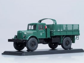 Грузовик МАЗ-502А 4х4 бортовой открытый с дугами под тент, с лебёдкой, покрышки Я-190 (т.зелёный)-фото1