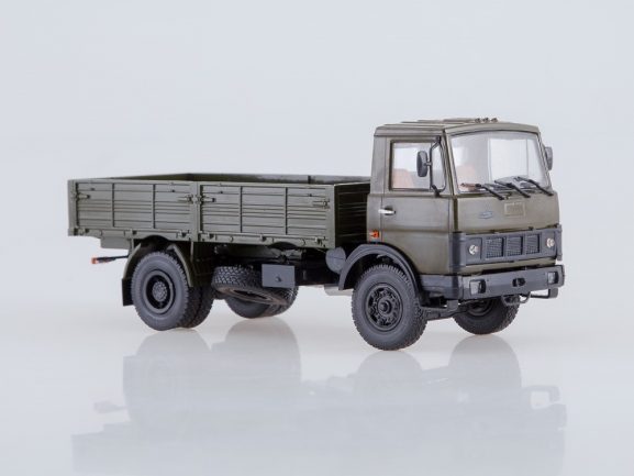 Грузовик МАЗ-5337 бортовой (ранняя кабина, хаки) 1987 г.-фото3
