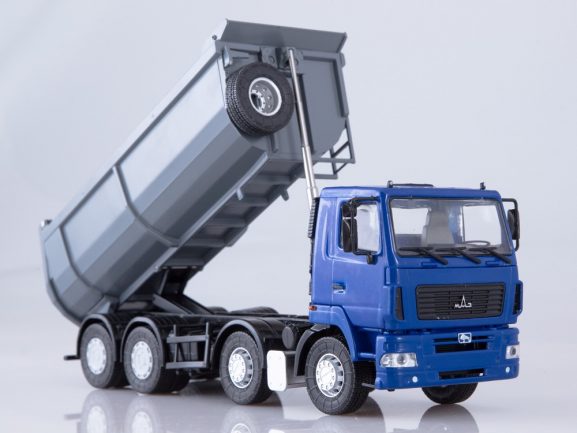 Самосвал МАЗ-6516 U-образный кузов (синий/серый)-фото6