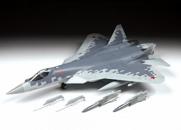 Российский многофункциональный истребитель пятого поколения Су-57 (1:48)-фото3