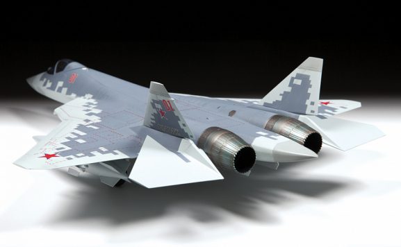 Российский многофункциональный истребитель пятого поколения Су-57 (1:48)-фото7