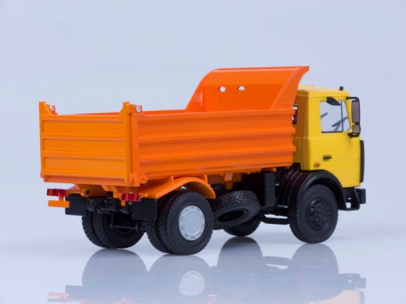 Самосвал МАЗ-5551 (поздняя кабина, жёлто-оранжевый, высокий кузов), 1988 г.-фото7
