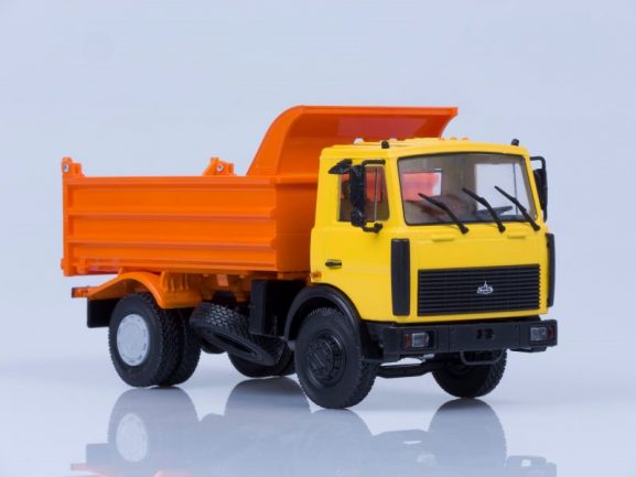 Самосвал МАЗ-5551 (поздняя кабина, жёлто-оранжевый, высокий кузов), 1988 г.-фото8