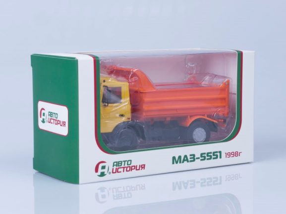 Самосвал МАЗ-5551 (поздняя кабина, жёлто-оранжевый, высокий кузов), 1988 г.-фото16
