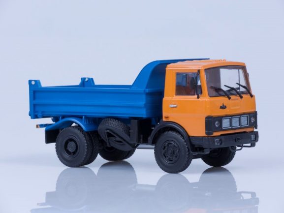 Самосвал МАЗ-5551 (ранняя кабина, оранжево-синий) 1988 г.-фото4
