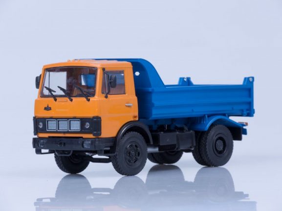 Самосвал МАЗ-5551 (ранняя кабина, оранжево-синий) 1988 г.-фото6