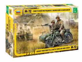 Советский мотоцикл М-72 с коляской и экипажем-фото1