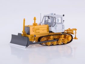 Трактор Т-150 гусеничный с отвалом (желтый/белый)-фото1