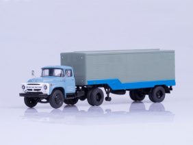 Седельный тягач ЗИЛ-130В1 (ранняя облицовка) с полуприцепом ОДАЗ-794-фото1