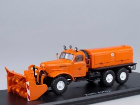 Шнекороторный снегоуборочный автомобиль Д-470 на шасси ЗИЛ-157Е (оранжевый)-фото1