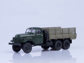 Грузовик ЗИС-151 бортовой (зелёный/коричневый)-фото1