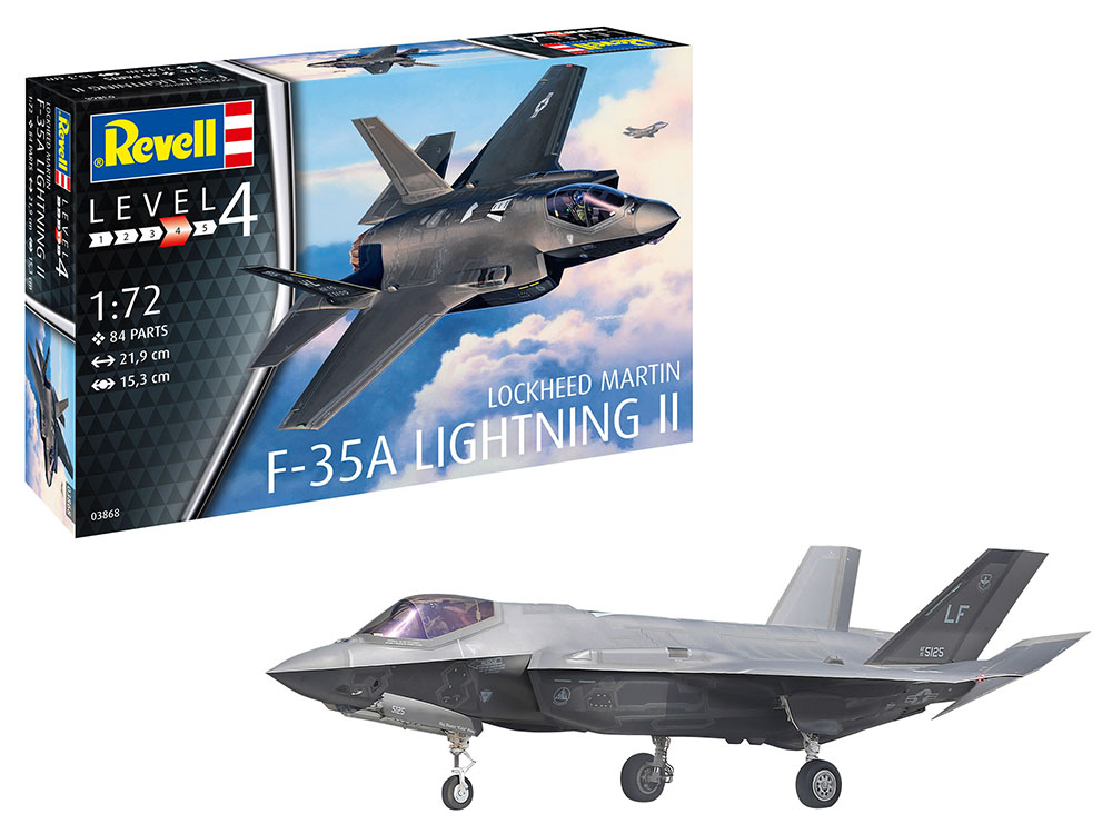 Купить сборную модель самолета Lockheed Martin F-35A Lightning II, масштаб 1:72 (Revell)-фото1 Истребитель-бомбардировщик Lockheed Martin F-35A Lightning II-фото1