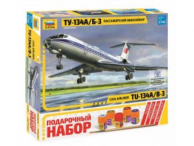 Пассажирский авиалайнер Ту-134А/Б-3 (Подарочный набор)-фото1