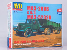 Седельный тягач МАЗ-200В с полуприцепом МАЗ-5232В (AVD Models)-фото1