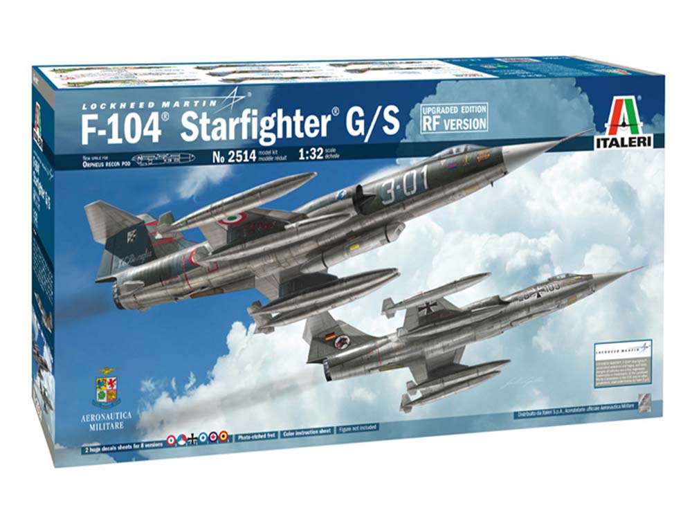 Купить сборную модель самолета Lockheed F-104 Starfighter G/S, масштаб 1:32 (Italeri)-фото1 Истребитель Lockheed F-104 Starfighter G/S-фото1