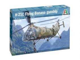 Военно-транспортный вертолет Piasecki H-21C Flying Banana gunshi (Italeri)-фото1
