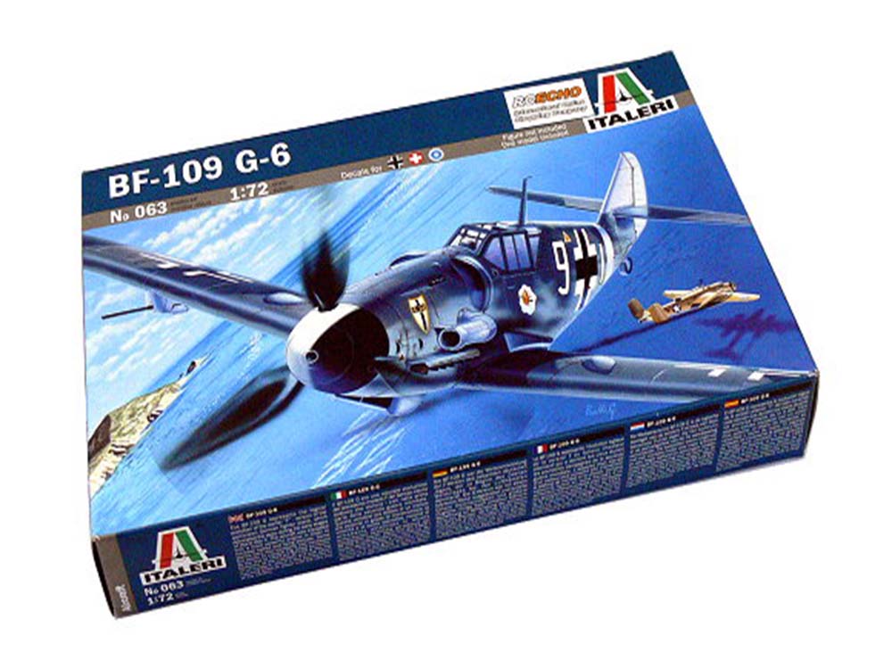 Купить сборную модель самолета Мессершмитт Bf-109 G6, масштаб 1:72 (Italeri)-фото1 Немецкий истребитель Мессершмитт Bf-109 G6 (Italeri)-фото1