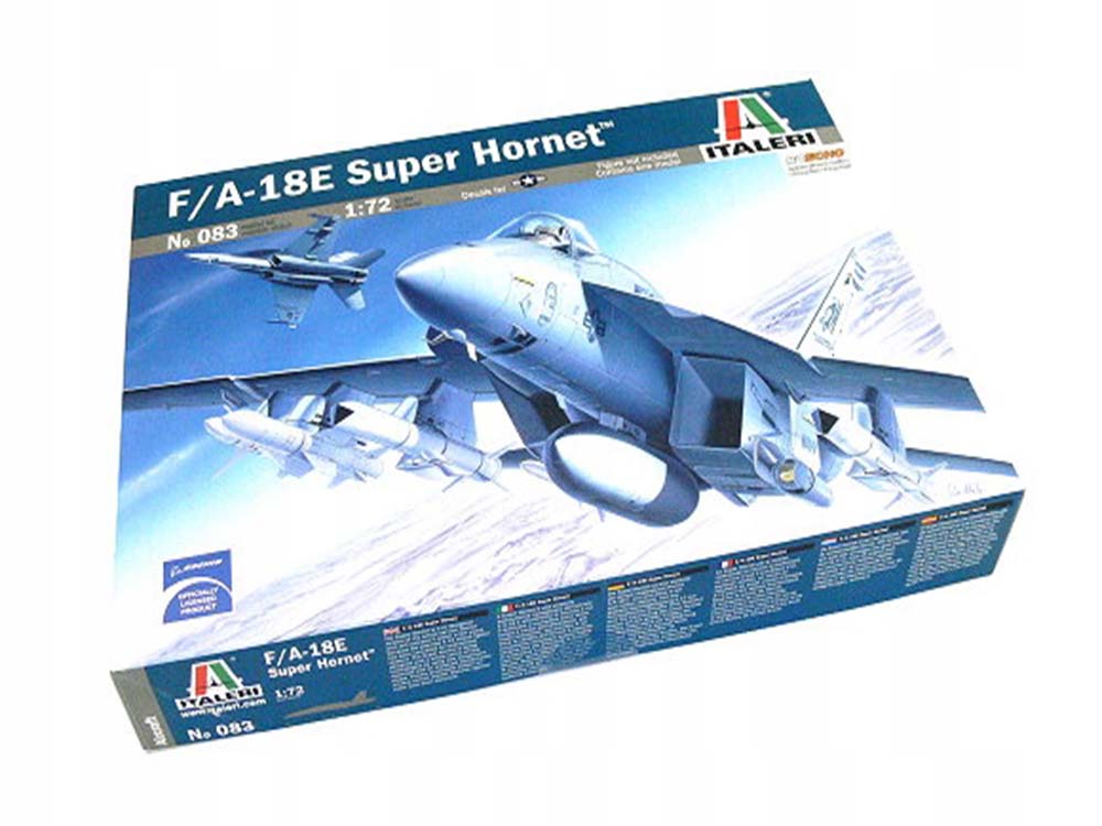 Купить сборную модель самолета F/A-18E Super Hornet, масштаб 1:72 (Italeri)-фото1 Американский палубный истребитель-бомбардировщик F/A-18E Super Hornet (1:72)-фото1