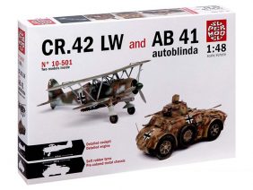 Итальянский бронеавтомобиль Autoblinda AB 41 и Истребитель FIAT CR.42 LW-фото1