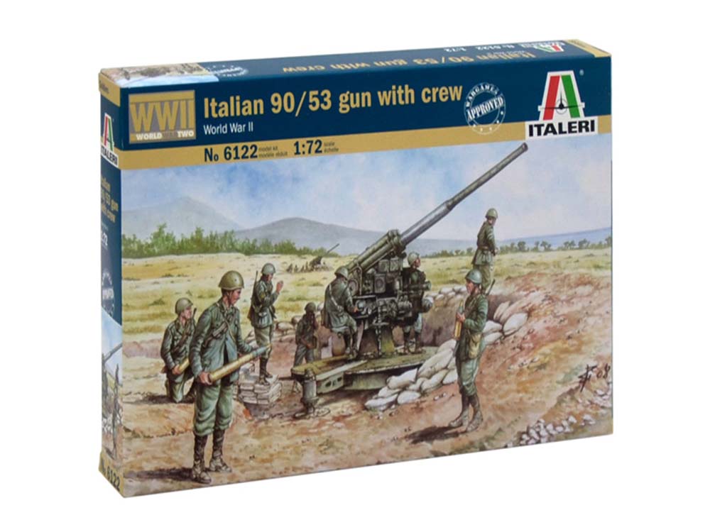 Купить сборную модель итальянской зенитки с рачетом, масштаб 1:72 (Italeri)-фото1 Итальянская зенитка с рачетом-фото1
