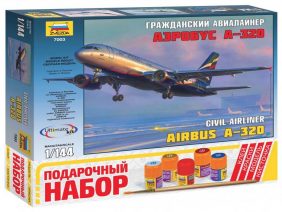 Гражданский авиалайнер Аэробус А-320 (Подарочный набор)-фото1