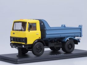 Самосвал МАЗ-5551 (ранняя кабина, желтый/синий)-фото1