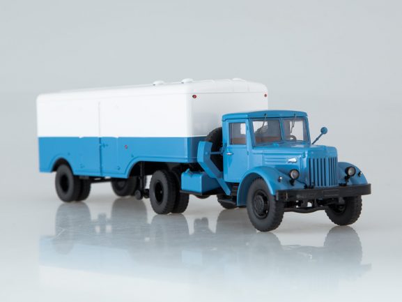 Седельный тягач МАЗ-200В с полуприцепом МАЗ-5217 (голубой/белый)-фото7