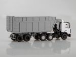 Седельный тягач МАЗ-6422 с самосвальным полуприцепом МАЗ-9506-30 (белый/серый)-фото5