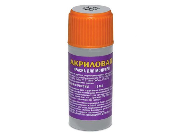 Краска акриловая серебро АКР-05 (Звезда)-фото2