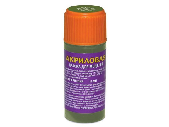 Краска акриловая светло-зеленый АКР-19 (Звезда)-фото2
