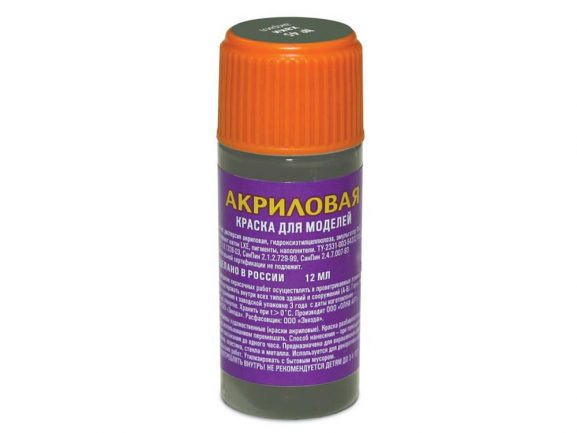 Краска акриловая хаки АКР-45 (Звезда)-фото2
