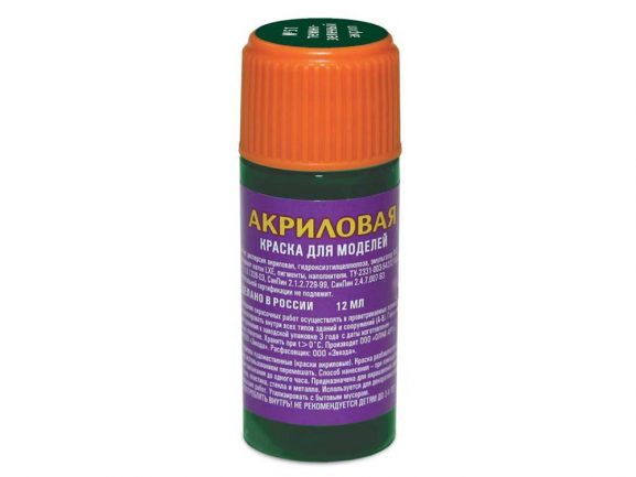 Краска акриловая темно-зеленый АКР-51 (Звезда)-фото2
