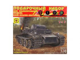 Немецкий лёгкий танк Pz.Kp.fw I Ausf. F (T-IF) (Моделист) (Подарочный набор)-фото1