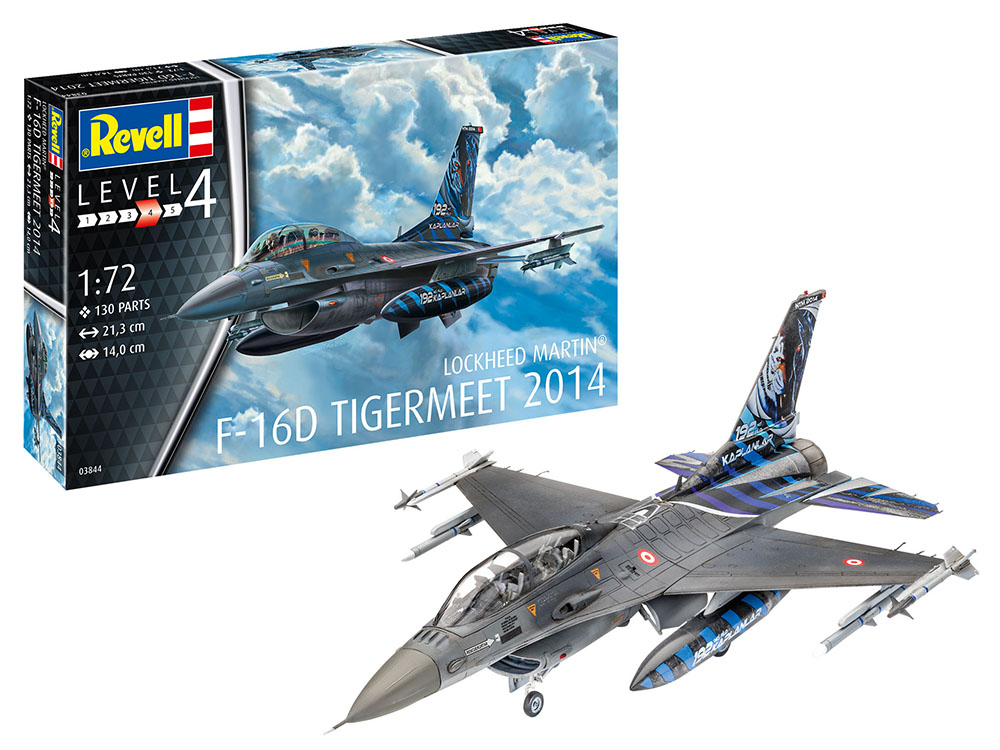 Купить сборную модель самолета F-16D Tigermeet 2014, масштаб 1:72 (Revell)-фото1 Американский истребитель Lockheed Martin F-16D Tigermeet 2014-фото1