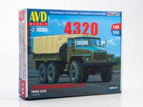 Миасский грузовик Урал 4320 бортовой с тентом (AVD Models)-фото1