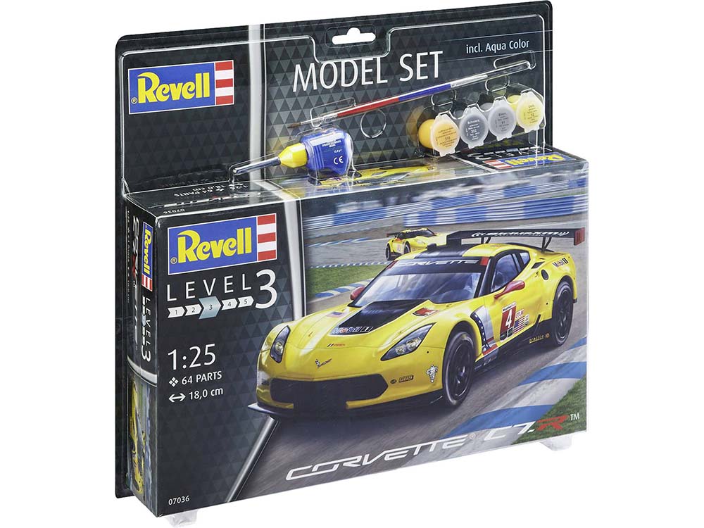 Купить сборную модель автомобиля Chevrolet Corvette C7R (Подарочный набор), масштаб 1:25 (Revell)-фото1 Автомобиль Chevrolet Corvette C7R (Подарочный набор)-фото1
